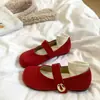 Sapatos Mary Jane de salto baixo sapatos rasos casuais confortáveis estilo francês outono 2026 novo estilo versátil e moderno com saias