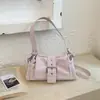 Bolso bandolera pequeño, fresco, con hebilla azul, un bolso de mano moderno y elegante para mujer para otoño, un bolso cruzado nuevo de nicho