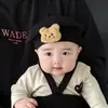 Boina para Bebé Sombrero Lindo de Oso Otoño e Invierno Sombrero Infantil Tejido para Niña Estilo Coreano Sombrero de Lana de Artista