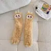 Meias de Pelúcia Divertidas e Fofas para Mulheres no Outono e Inverno, Meias de Chão de Pelo de Vison para Casa, Meias de Dormir Retas Sem Salto Estilo Família