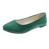 Zapatos Nuevos de Gamuza Estilo Coreano Puntiagudos para Mujer Colores Caramelo Planos Tallas Grandes 40-43 Comercio Exterior