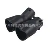Tubo de Escape de Coche Salida Única Forma de Corazón Estilo Garganta de Cola Accesorios para Coche Acero Inoxidable Boquilla de Escape Negra Tubo de Escape