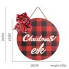 Amazon Novo Natal de Madeira Pendurado para Decoração de Parede de Natal Pingente Laço Redondo Pendurado para Porta
