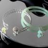 Nova Pulseira Estilo Chinês Estilo Antigo Pulseira Feminina Luxo Leve Design de Nicho Pulseira de Jade Sintético Pulseira Enrolada com Borla