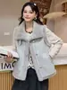 Chaleco de ante sintético con pelo de imitación estilo coreano y cuello de solapa, diseñado para mujer, perfecto para otoño e invierno, que ofrece calidez y un look moderno y casual como prenda exterior