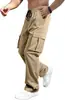 AliExpress comercio exterior primavera y otoño estilo americano moderno ropa de trabajo multibolsillos pierna recta pantalones largos para hombre holgados versátiles largos en stock