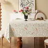 Mantel Floral Vintage 2026 Modelo Nuevo a Prueba de Aceite, Impermeable, Resistente al Calor, Mantel de Mesa de Gama Alta para Uso Doméstico, Mantel de Mesa de Café Engrosado