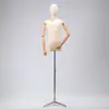 Loja de roupas infantis grandes Adereços de modelo para crianças adolescentes Mesa de boneca de meio comprimento Roupas masculinas e femininas Modelo de exibição de corpo inteiro