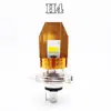 Farol de motocicleta modificado led super brilhante ampla pressão H4 BA20D luz alta e baixa cob branco amarelo farol bicolor lâmpada