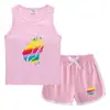 Chal de verano para niños 2023 pantalones cortos calientes camisa base casual coreana absorbente de sudor caramelo camiseta interior sin mangas para niños