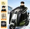 Funda a prueba de viento para vehículos eléctricos, recubierta con película de franela, engrosada para invierno con forro polar, totalmente cerrada impermeable, para motocicletas de batería, anti-ventisca