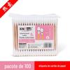 Fábrica de cotonetes cotonete de maquiagem descartável Amoy para ouvido com haste de bambu madeira de cabeça dupla saco de cotonetes embalado atacado de fábrica