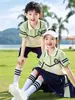 Uniformes de Jardín de Infancia Estilo Colegio Británico para Verano, Atuendos Deportivos para Niños, Uniformes Morados de Clase, Uniformes de Escuela Primaria