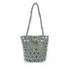 Estilo Extranjero Nicho Alta Gama Sencillo Versátil Casual Cadena de Perlas Pequeña Distintiva Portátil Cruzada Bolso de Mujer Bolso Cubo