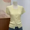 Suéter de Punto Delgado de Manga Larga con Cuello en V, Estilo Francés, de Primavera y Otoño, Moderno, Adelgazante y Elegante, Camiseta Base para Mujer