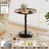 Mesa de centro estilo crema, mesa pequeña, sofá para dormitorio, mesita de noche, sala de estar, mini mesa redonda pequeña de hierro forjado con diseño de celebridades de Internet.