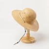 Sombrero de Paja de Ala Ancha en Forma de Cúpula con Recortes de Papiro y Correas Tejidas para Niños, Nuevo de Primavera y Verano, Sombrero de Paja para Exteriores, Playa, Sombrilla