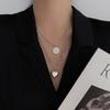Perla Plata de Ley 925 Nuevo Diseño Nicho 2022 Estilo Frío ins Collar Estilo Coreano Cadena Clavícula para Mujer Sentido de Alta Gama