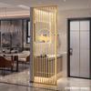 Sala de Estar de Hotel Titânio Preto Aço Inoxidável Tela Recortada Divisória de Metal Parede Novo Estilo Chinês Casa Vidro Esculpido Proteção