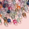 Cuentas de cristal de sirena Ji con degradado de vidrio de 10 mm, cuentas de rueda recortadas, cuentas sueltas, accesorios de joyería con cuentas hechos a mano.