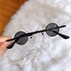 Gafas de sol retro redondas con montura ultrapequeña para hombres y mujeres, minigafas de sol con montura redonda pequeña y espejo de mesa, estilo hip hop.