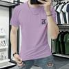 Lan Sheng Yi Camiseta de Manga Curta Masculina Gola Redonda 2025 Nova Tendência de Verão Marca Roupas Masculinas Casual Versátil Estampada Camiseta de Meia Manga