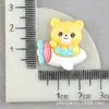 Oso Pequeño Pegamento de Crema Casero DIY Hecho a Mano Dibujos Animados Accesorios de Resina Serie Estilo Pastoral Material para Tocado Parche para Pasador