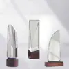 Trofeo de Cristal Creativo Hecho a Medida Decoración de Premio para Reunión Anual Estilo Nórdico Placa de Vidrio Regalo de Empresa Premio Grabado