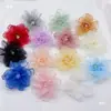 45/90mm Hilo de Seda Flor Accesorios Malla Hilo Borde Quemado Flor Accesorios Flor de Tela Hecho a Mano DIY Accesorios para Tocados
