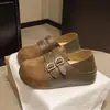 Altura Interna Sapatos Loafer de Dois Usos 2026 Outono Merade Sola Grossa Sapatos de Uma Sola para Pessoa Preguiçosa Moda Sapatos Mule de Sola Grossa Feminino