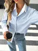 2026 Popular en TikTok Europeo y Americano Otoño Nuevo Patchwork de Rayas Ins Moda Trendy Elegante Camisa de Mujer