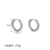 Brincos Geométricos de Aço Inoxidável Europeus e Americanos para Mulheres, Estilo Minimalista, Ear Cuffs de Luxo Versáteis da Moda, Atacado