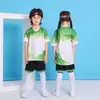Uniformes de Fútbol para Niños, Categoría A, Uniformes de Entrenamiento de Manga Corta de Seda de Hielo, Uniformes de Equipo para Partidos, Maillots Transpirables de Secado Rápido, Deportivos de Moda