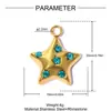 Candado de Amor Estrella de Cinco Puntas Incrustado de Diamantes Colgante DIY de Acero Inoxidable Collar Pulsera con Colgante en Forma de Corazón de Perro para Mujer Joyería de Acero de Titanio Colgante