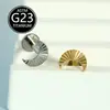 Moda Tendência Estilo Europeu e Americano F136 Titânio Piercing Labial Piercing de Osso da Orelha Rosca Interna de Fundo Plano Corpo da Haste 6-10mm Joias para Piercing