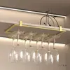 Estilo Crema Sin Clavos Nuevo Gabinete de Vino de Gama Alta Estante para Copas de Vino Invertido Hogareño Alto Estante para Copas Soporte para Copas de Vino