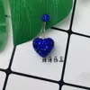 Amazon EBAY amor quente anel de umbigo com diamantes completos joias para piercing de umbigo Shambhala coração com diamantes completos fabricantes