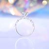 Anillo de Diamante Mosan de 1 ct Seis Garras para Mujer Plata S925 Premium Oliva Caperucita Roja Mismo Anillo de Zirconia Mayoreo