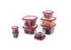 Refrigerador cocina plástico crisper caja almacenamiento granos microondas horno lonchera traje crisper frutas sellado