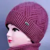 Nuevos Sombreros de Invierno para Mujeres de Mediana Edad y Mayores, Sombrero de Lana Cálido con Felpa para Abuela Señora Mayor, Sombrero de Punto Anti-Frío para Mamá