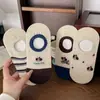 Meias Femininas de Verão em Malha Fina, Meias Curtas com Estampa de Desenho Animado Fofo, Meias Invisíveis Baixas (Tipo Barco), Antiderrapantes e Não Escorregam