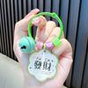 Llavero creativo con etiqueta de bendición, cubo diario para ganar oro, colgante pequeño y fresco para mochila escolar, llavero para llave de coche, pequeño regalo