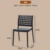 Cadeira de Jantar de Plástico Estilo Nórdico Casa Encosto Vazado Mesa e Cadeiras de Jantar Simples Moderna Empilhável para Exterior Cadeira de Chá de Leite Criativa