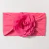 Nova Faixa de Cabeça Elástica Jacquard Europeia e Americana para Bebê Laço de Cabelo Fofo de Cor Pura Florzinha para Crianças Acessórios Finos para Bebê Quatro Estações