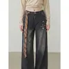 Otoño 2026 Tendencia Nuevo Retro Negro-Gris Pierna Ancha Rectos Cintura Baja Jeans Mujer Americano Holgado Versátil Pantalones