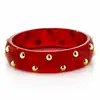 Colección irregular de moda europea y americana de pulseras de resina con tachuelas para mujer, pulseras de moda europeas y americanas personalizadas y exageradas al por mayor
