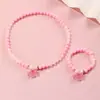 Set de Joyería de Sirena Estilo Europeo y Americano Transfronterizo, Collar de Cuentas Acrílicas de Sirena Colorido, Pulsera, Set de Joyería para Niñas