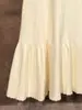 Falda de Punto Plisada Cola de Pez para Mujer, Falda de Cintura Alta de Longitud Media para Primavera, Otoño e Invierno, con un Diseño Elegante y Dobladillo Ancho, Adecuada para Usar en Capas o Sola