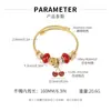 Pulsera de Cereza Nueva Estilo Europeo y Americano para Mujer Joyería de Acero de Titanio Moda Nicho Diseño Versátil Accesorios de Aleación Pulsera