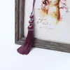 Colgantes de borla de cuentas de madera coloridas simples modernos para orejas, suministro de fabricantes, banderín de mesa para el hogar, cojín de sofá, accesorios decorativos para cortinas